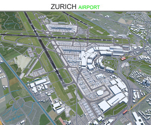 Zurich Airport 3d model
