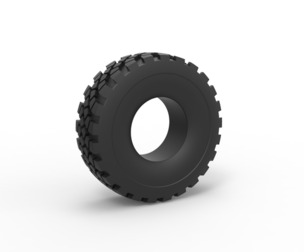 Military truck tire 11 Scale 1:25