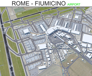 Rome - Fiumicino Airport 3d model