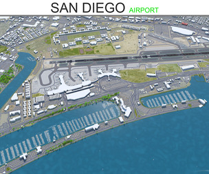 San Diego Airport 3d model