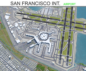 San Francisco International Airport 3d model