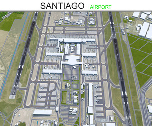 Santiago Airport 3d model