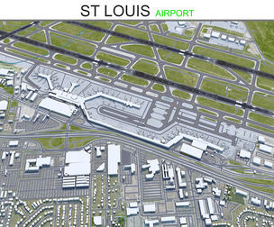 St Louis Airport 3d model