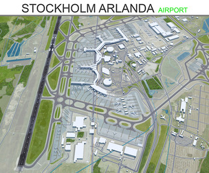 Stockholm Arlanda Airport 3d model