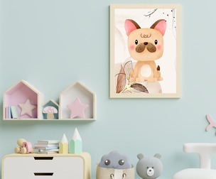 Little Puppy Watercolor Wall Art