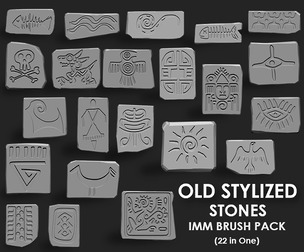 Stylized Old Stone IMM Brush Pack (22 in One)