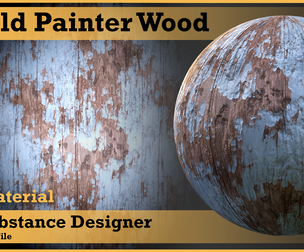 Old Painter Wood - VOL 02 - substance designer