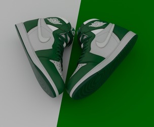 AirJordan 1 Retro HighOG Color Green 3D model