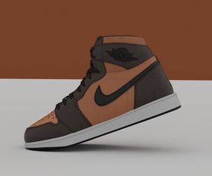 AirJordan 1 Retro HighOG Color Chocolate 3D model