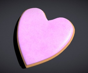 Valentines Pink Glaze Cookie