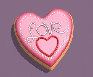 Valentines Love Heart Cookie