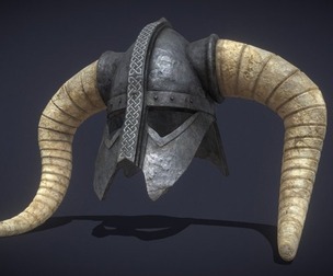 Medieval Viking Horn Helmet