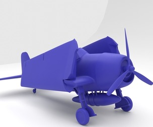 Grumman F6F Hellcat folded - 3d printer ready