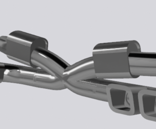 RC Drift Twin Exhaust System 1:10 Round Muffler