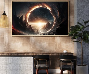 Flame Mountain Wall Art