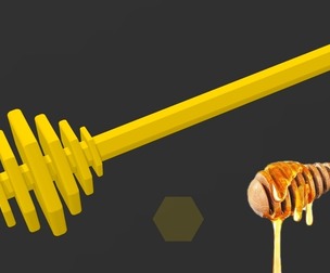 Honeycomb Hexagon Honey Dipper