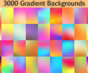 3000 Holographic Rainbow Gradient Backgrounds