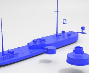 ORP Krakow Polish River Monitor - 3d print