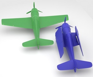 Grumman F6F Hellcat - two 3d print