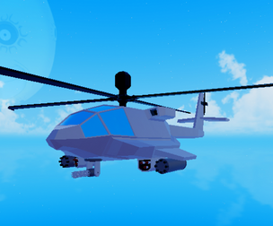 Attack helicopter low-poly