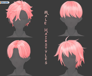 Male Hairstyle Pack (.Blend Files)