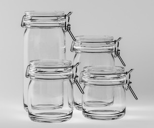 Glass jar 3d models set
