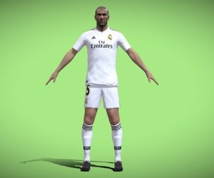 3D Rigged Zinedine Zidane Real Madrid