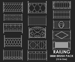Railing IMM Brush Pack 15 in One