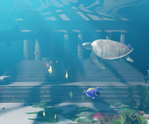 Underwater scene - ancient ruins