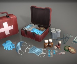 Medical Pack - 3D Low Poly for Game Assets
