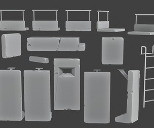 Concrete Wall Base Pack 1
