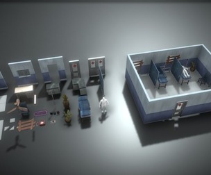 Medical Interior - 3D Low Poly Game Asset