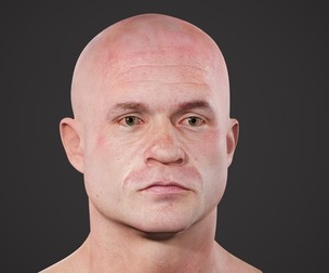 male face head