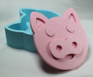 3D Printed Pig Pet Piggy Container Box