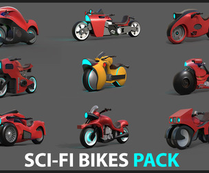 Sci-fi Bikes Pack Game Ready