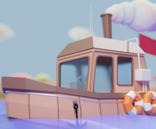 The boat taxied