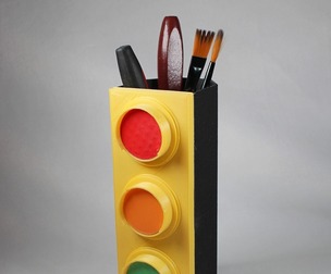 Traffic Light Pen Pencil Holder Organizer