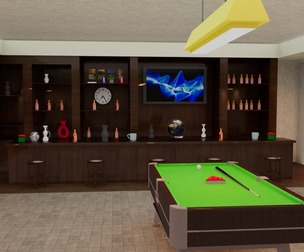 Pool table interior set