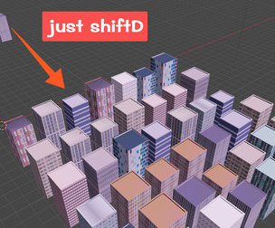blender GN lowpoly building