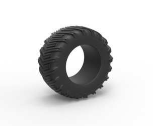 Pulling tractor rear tire 12 Scale 1:25