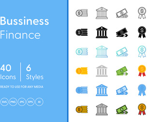Business Finance Set Icons