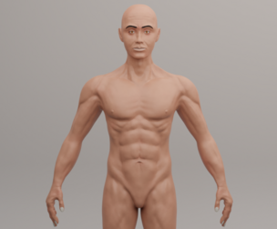 3D rigged man character