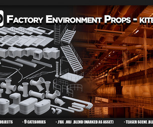 110 Factory Environment Props - KITBASH - VOL 2