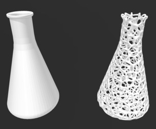 Hollow Voronoi Erlenmeyer Flask Beaker