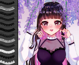 Detailed Lace Brush Decor