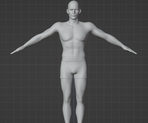 Male Base Mesh model