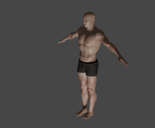 Male Base Mesh model with textures
