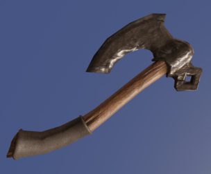 3D stone axe game ready model