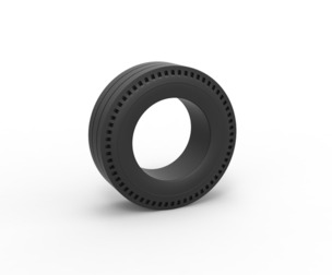Rear tire of vintage dragster Version 4 Scale 1:25