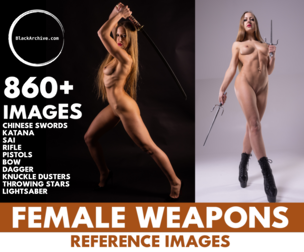 860+ Female weapon reference images
